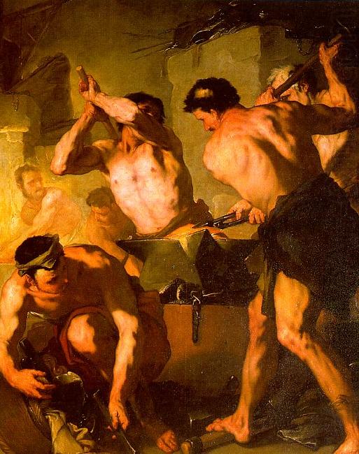  Luca  Giordano The Forge Of Vulcan china oil painting image